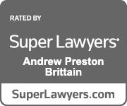 Logo Recognizing Brittain Law's affiliation with Super Lawyers Andrew Brittain